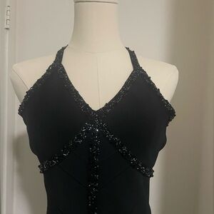 Herve leger beaded halter bandage dress